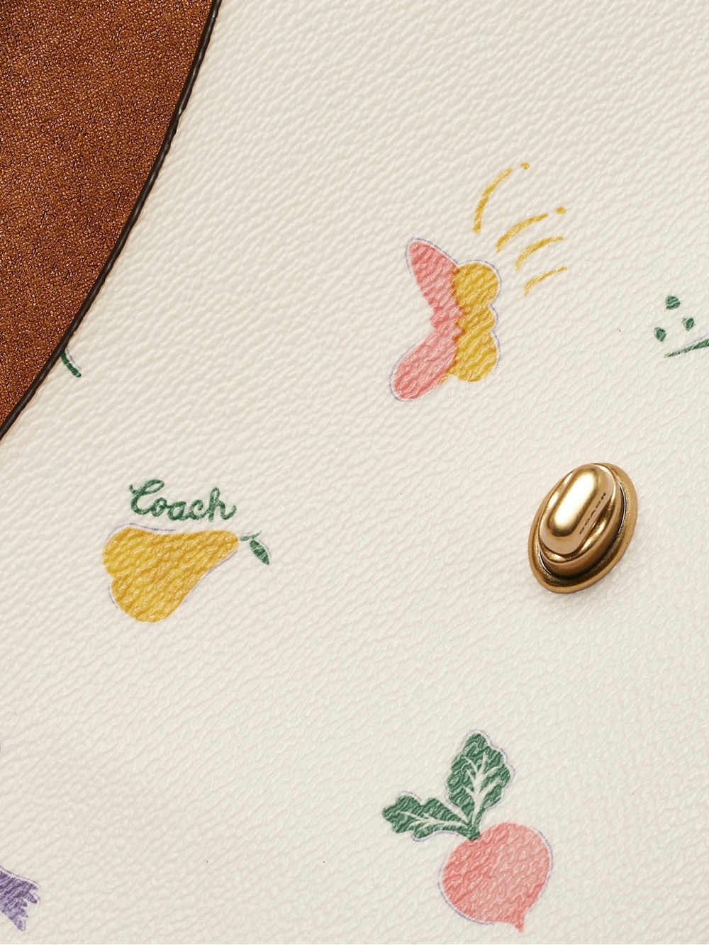 *SOLD* COACH Large Garden Print Turnlock Pouch | Cream Multi | NWOT - Picture 7 of 8